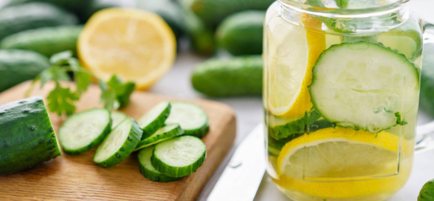 Cucumber Water with Lemon - Healthy & Isotonic main image