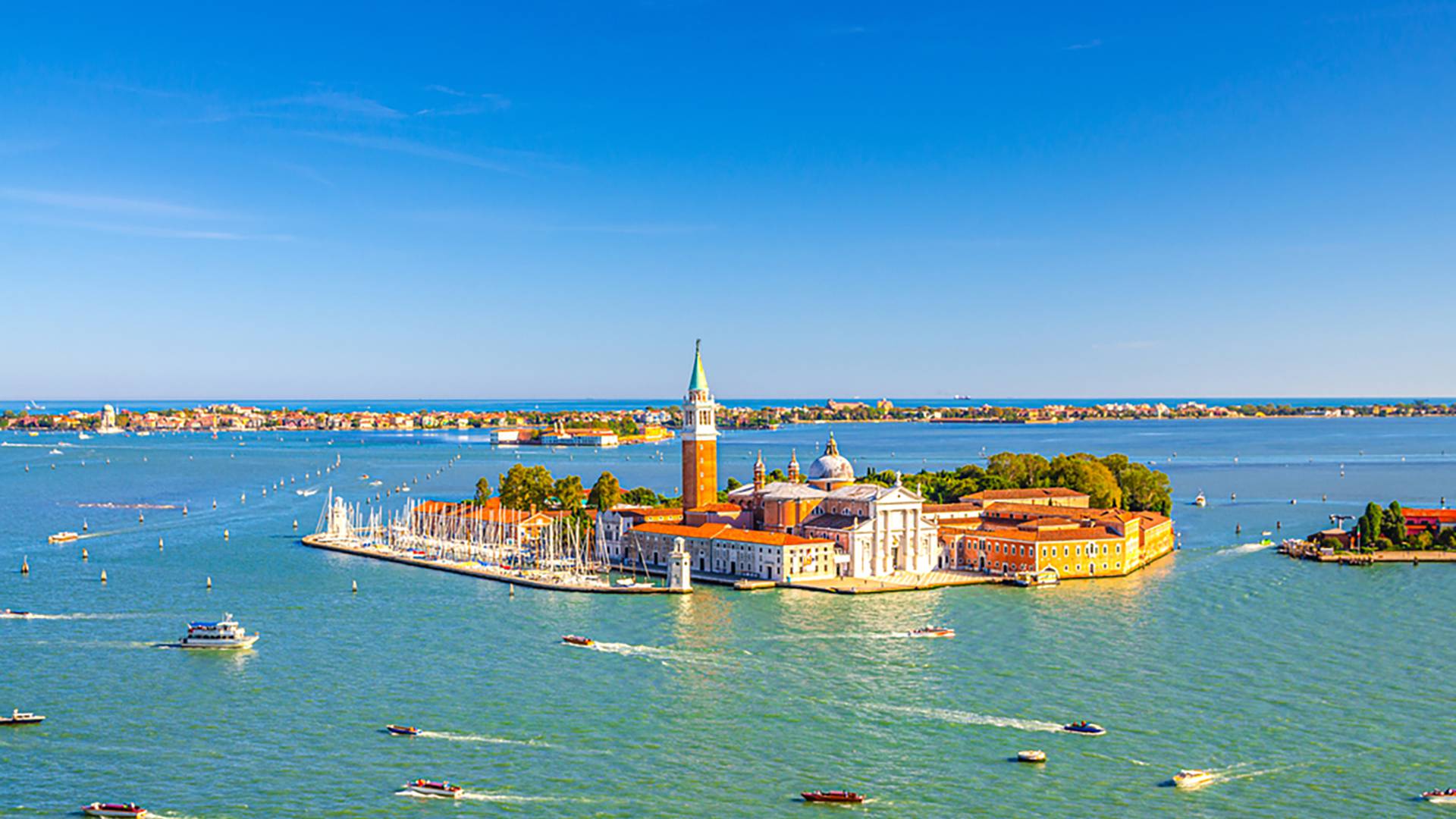 San Giorgio Maggiore Insel in der Lagune von Venedig