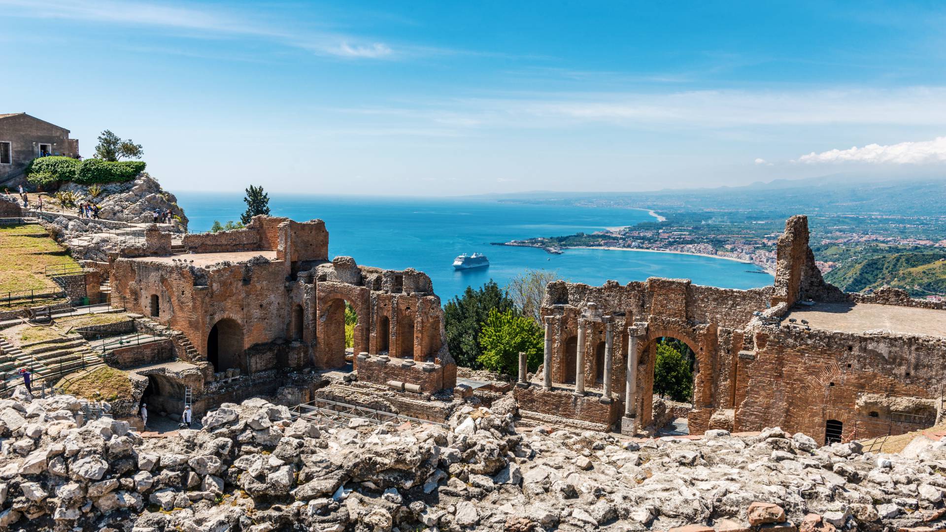 Ruinen Griechisches Theater Sizilien Italien