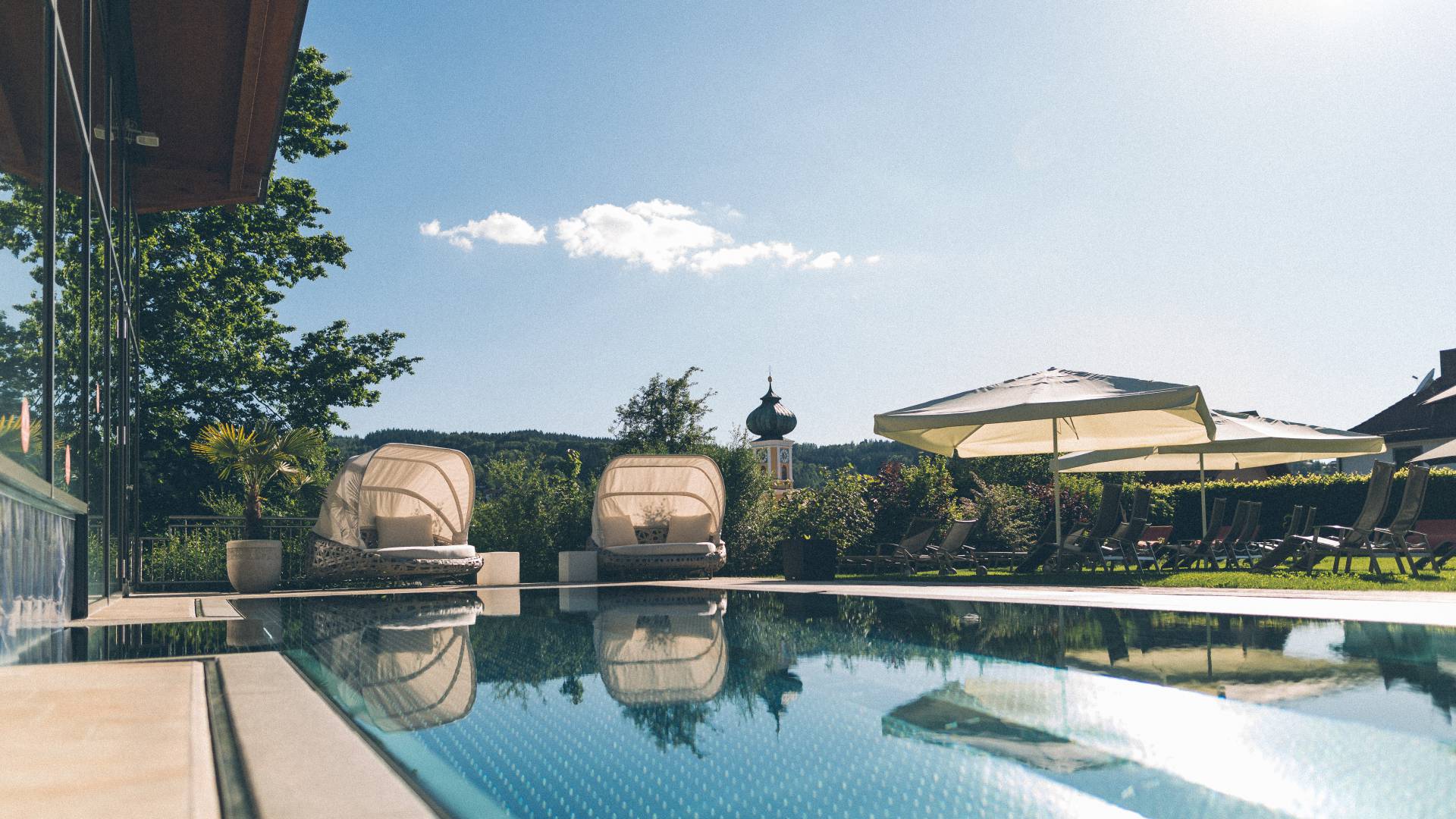 Outdoor pool at Hotel Eibl-Brunner Sommer